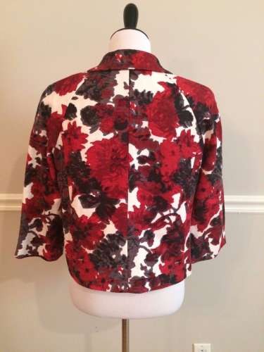 Talbots Jacket Suit Blazer Floral Red Print Size 10 P Medium Petite Large Petite online women clothes deals